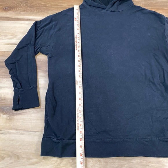 Offline by Aerie Mens Black Modal Blend Hooded Sweatshirt Thumbholes Size Medium - Picture 5 of 10